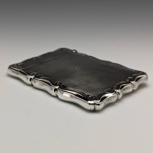 1855年 英国アンティーク 純銀製カードケース 55g Nathaniel Mills